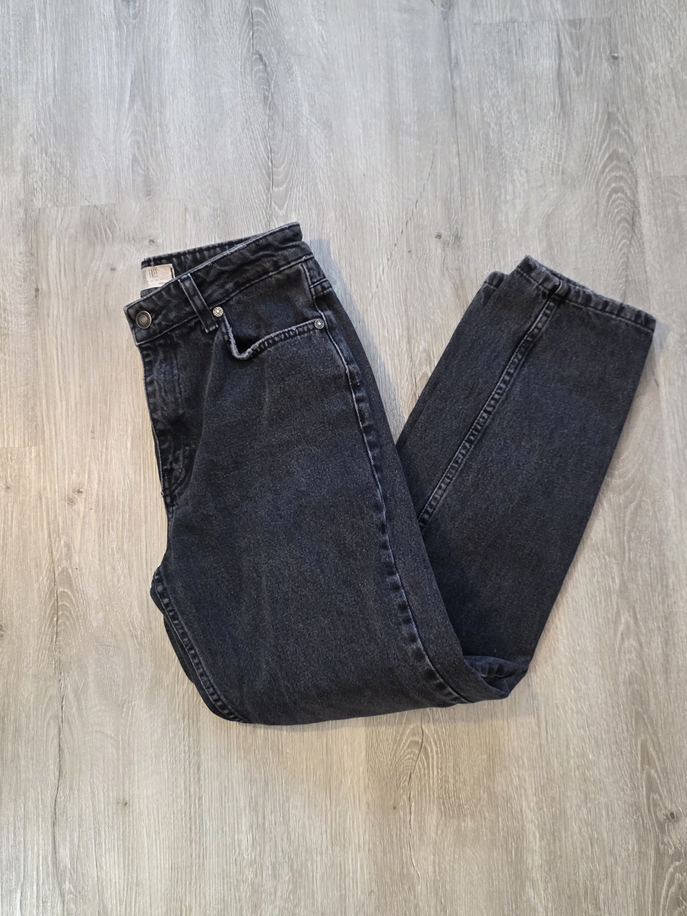 We The Free Free People Black High Rise Straight Leg Jeans Women Size 27 X 26